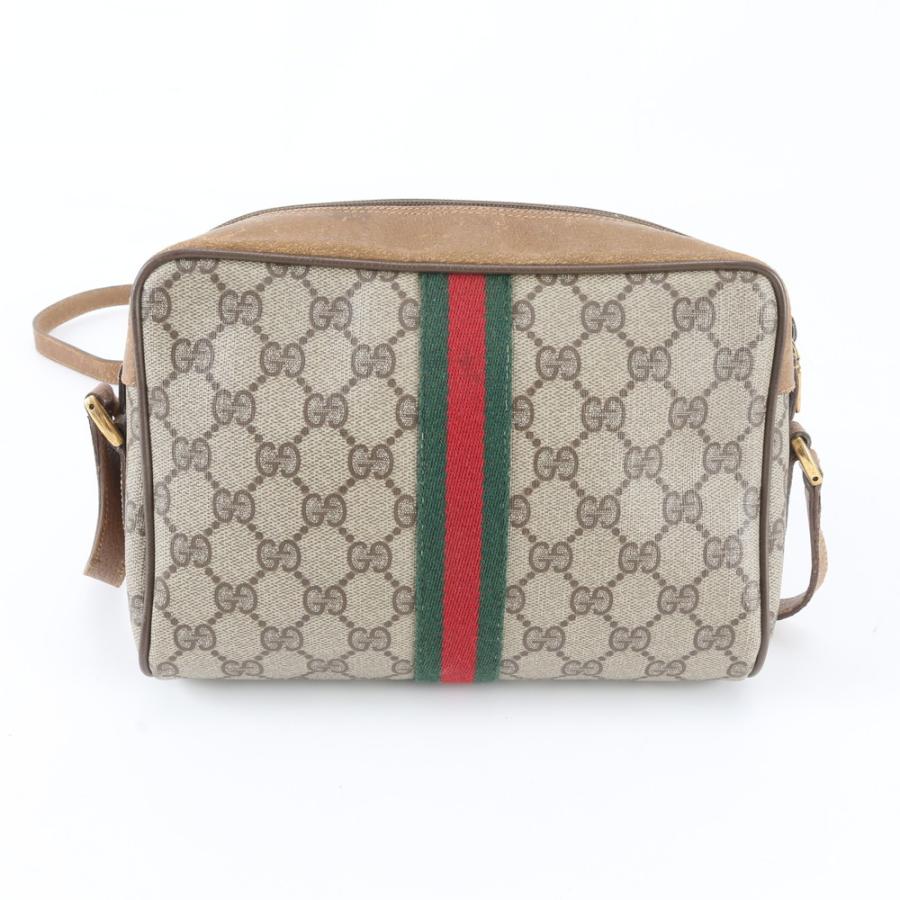 GUCCI GGスプリーム シェリーライン ショルダーバッグ ヴィンテージ グッチ GGスプリーム シェリー ライン レザー ショルダー