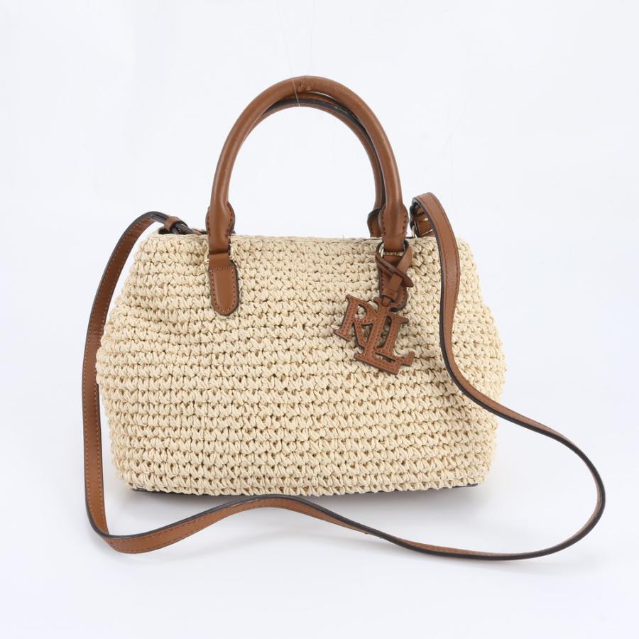 美品 ラルフローレン マーシー ストロー サッチェル レザー 2WAY 