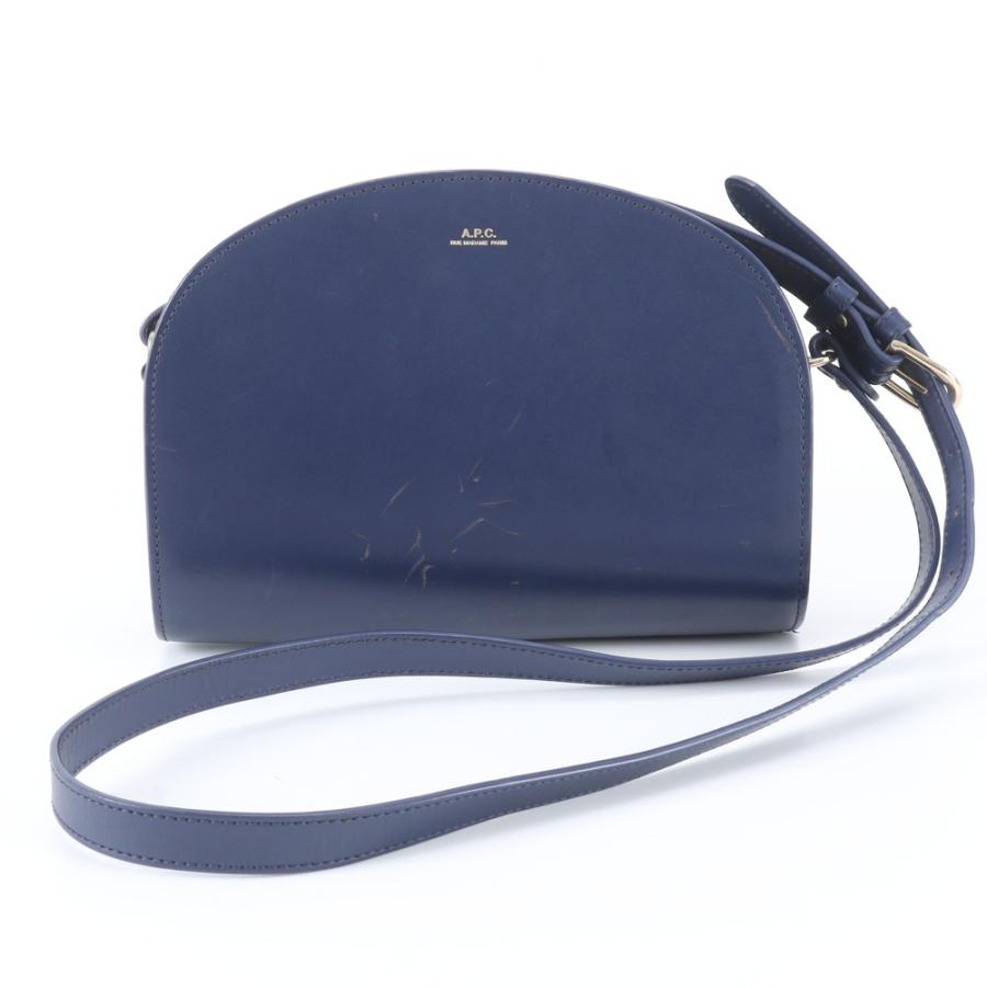 A.P.C. アーペーセー ハーフムーン レザー ショルダーバッグ 斜め掛け 