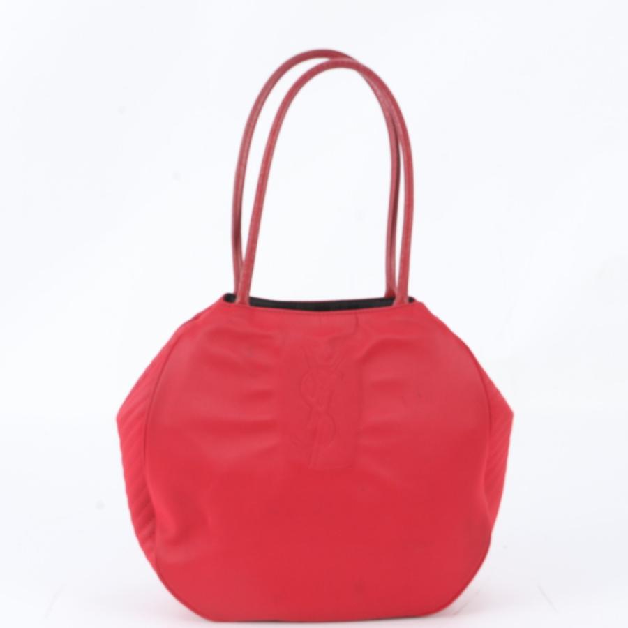 抹*)様 イブサンローラン　レディースバック 美品 イヴ サンローラン YSL ロゴ レザー ナイロン ショルダーバッグ