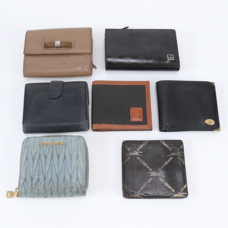まとめ 7点 セット ロエベ ミュウミュウ ダンヒル グッチ 等 レザー 二つ折り 財布 ラウンドファスナー メンズ RNM EK13-7 まとめ 7点 セット ロエベ ミュウミュウ ダンヒル グッチ 等 レザー 二