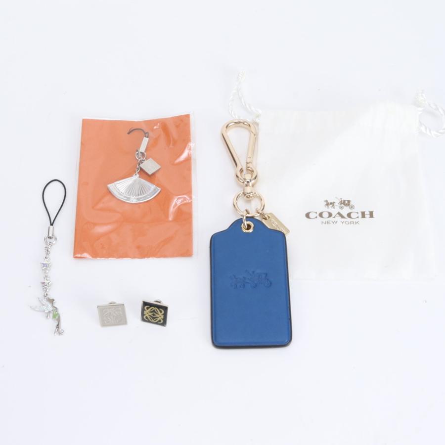まとめ 4点 セット コーチ ロエベ キーホルダー バッグ チャーム ストラップ ピアス アクセサリー メンズ レディース RWM DY15-8 まとめ 4点 セット コーチ ロエベ キーホルダー バッグ チャーム