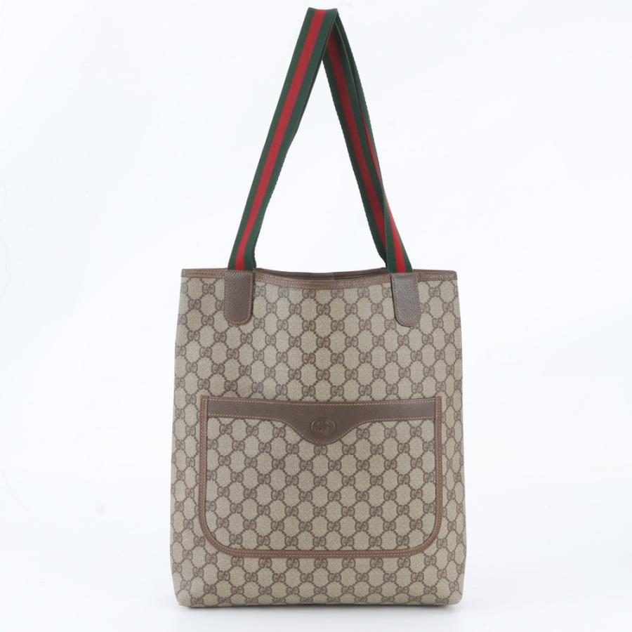 美品 オールド グッチ シェリー ライン GGスプリーム 002-58-6487 