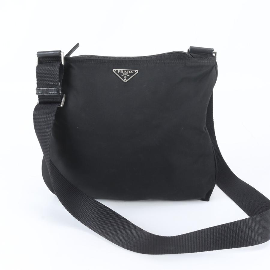 PRADA プラダ ナイロン ショルダーバッグ メッセンジャー 黒三角ロゴ