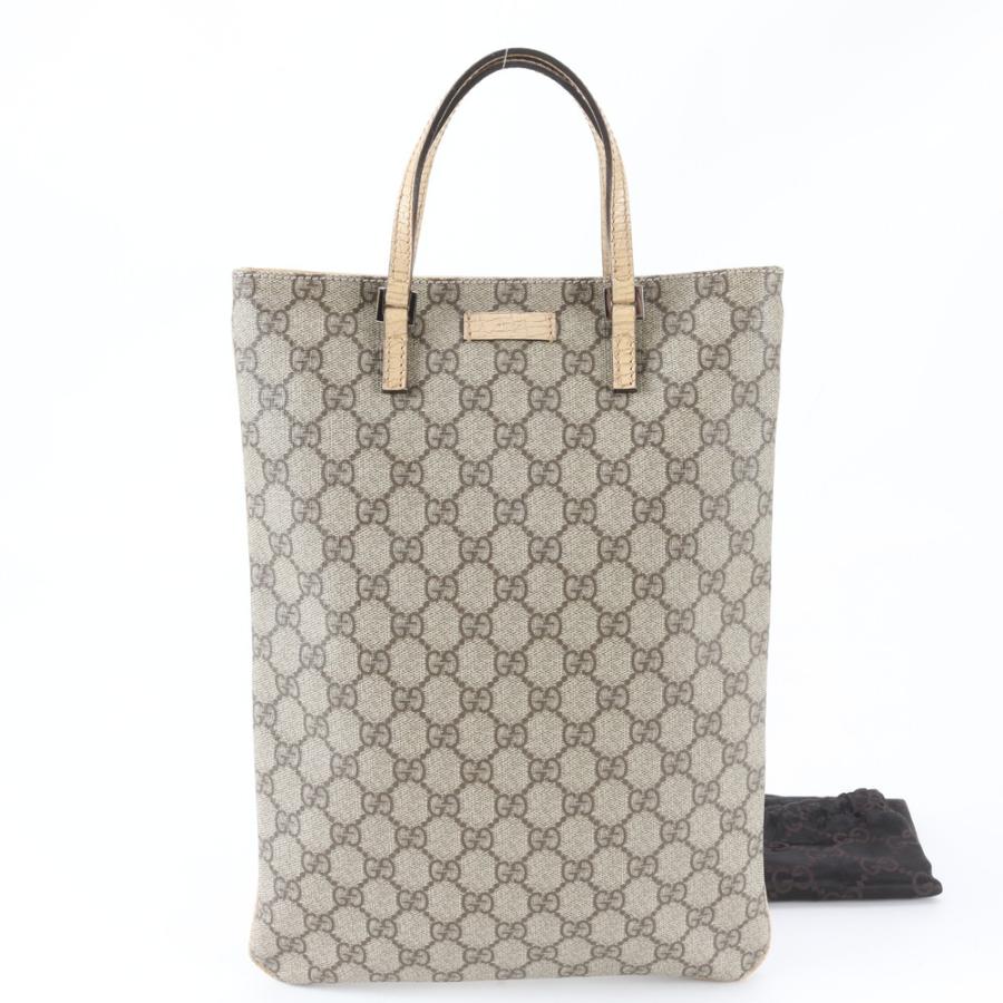美品 グッチ GGスプリーム 117551 レザー トート バッグ ショルダー 