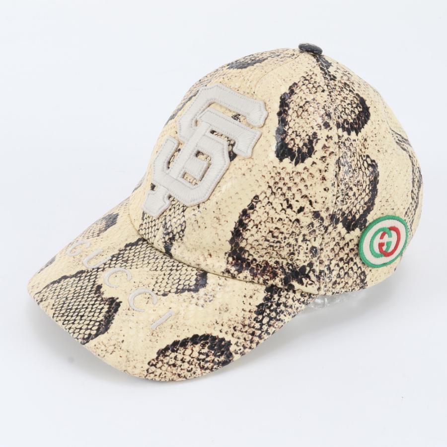 美品 グッチ タグ付 MLB コラボ スネーク プリント ベースボール