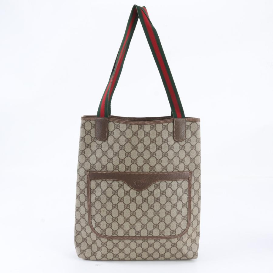 美品 GUCCI グッチ トートバッグ シェリーライン GGスプリーム A4収納 