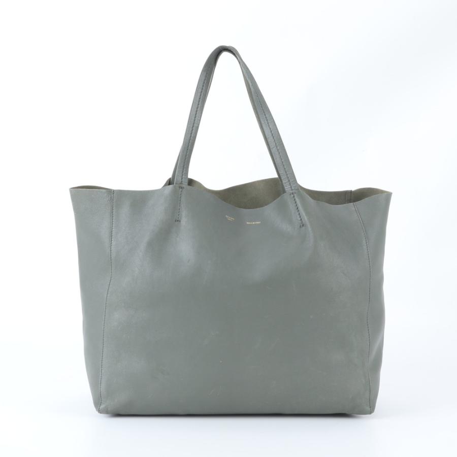 美品 セリーヌ ホリゾンタル カバ レザー トート バッグ 肩掛け 