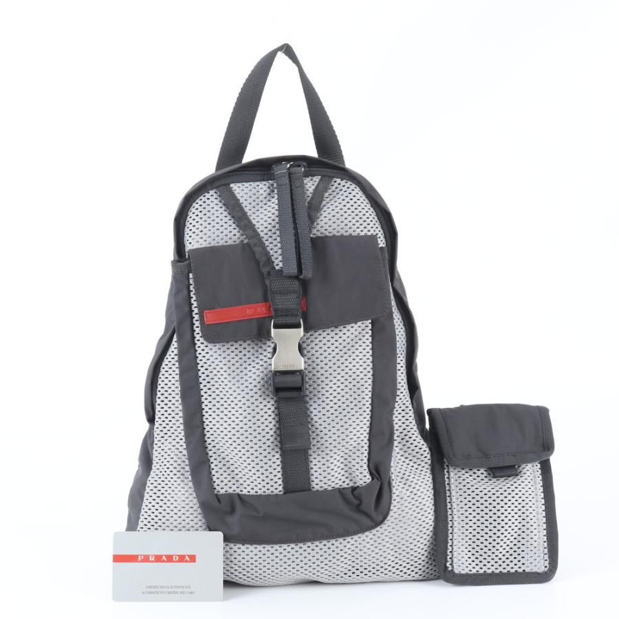 PRADA archive メッシュバッグ 2000s 極美品 プラダ Y2K アーカイブ ギャランティ付 テスート ナイロン