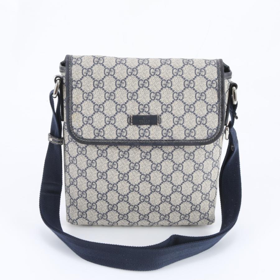 GUCCI グッチ GGスプリーム レザー ショルダーバッグ 223666 美品 グッチ GGスプリーム 223666 レザー ショルダーバッグ 斜め掛け
