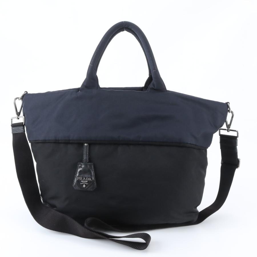 美品 プラダ リバーシブル テスート ナイロン レザー 2WAY ショルダー