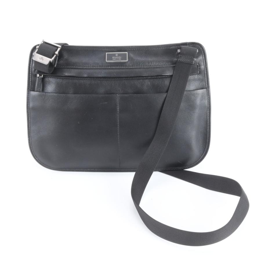 美品 グッチ 001 3364 レザー ショルダーバッグ 斜め掛け 