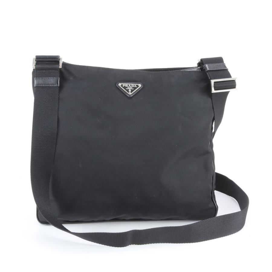 PRADA ショルダーバッグ トライアングルロゴ テスート ナイロン レザー プラダ テスート ナイロン トライアングルロゴ レザー ショルダー
