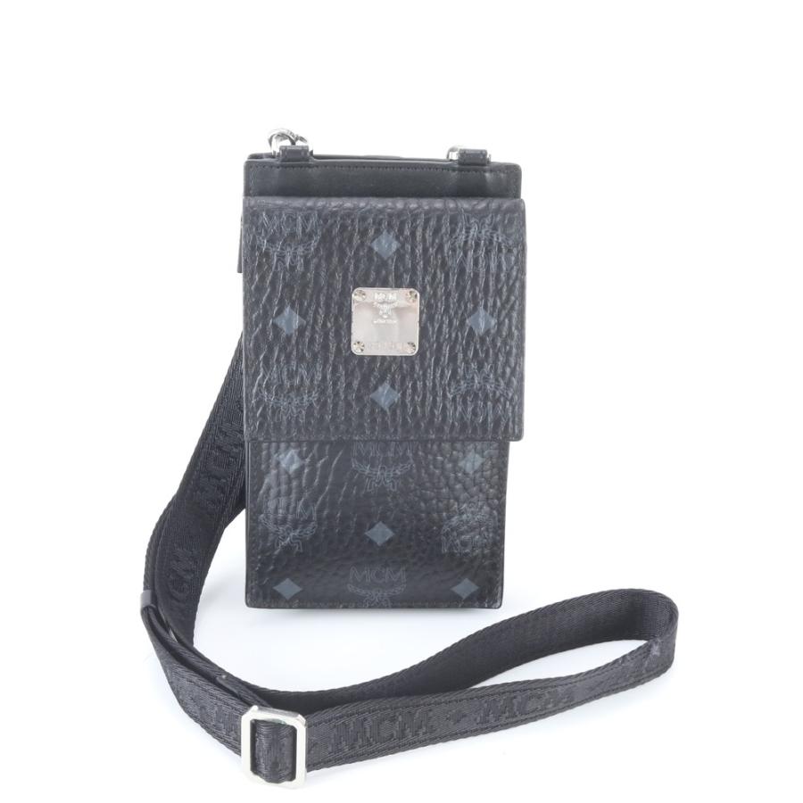極美品 MCM エムシーエム ヴィセトス ショルダー ウォレット レザー 長 