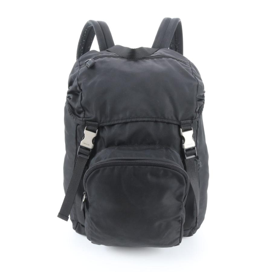 【美品✨】プラダ　リュック　バッグパック　トライアングル　テスートナイロン　黒 美品 プラダ テスート ナイロン トライアングルロゴ レザー リュック