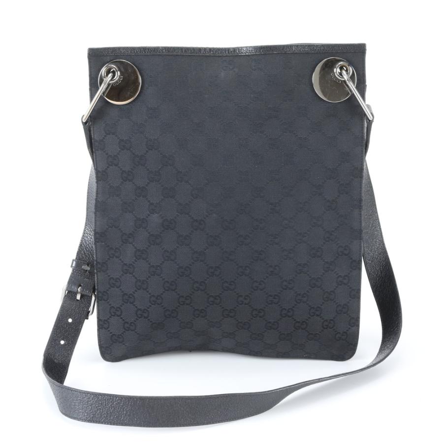 美品 グッチ GG キャンバス エクリプス 120842 レザー ショルダー 