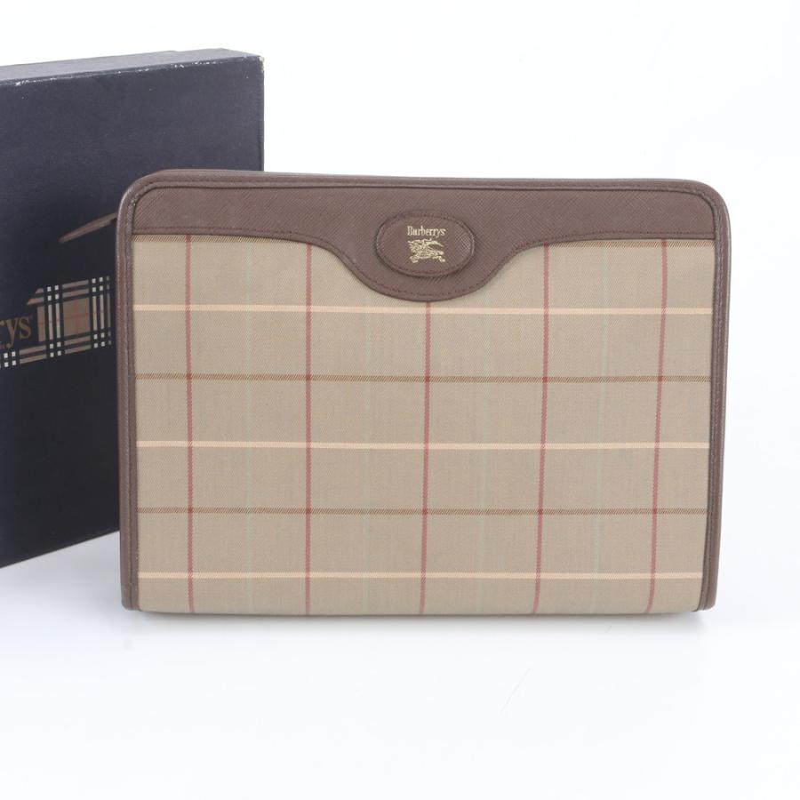 極美品 BURBERRY バーバリー セカンドバッグ クラッチバッグ チェック