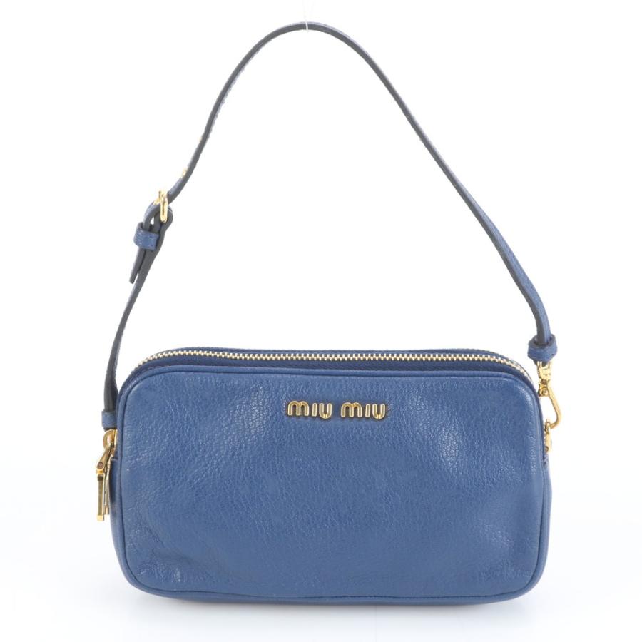 極美品 ミュウミュウ マドラス レザー ハンドバッグ トート  