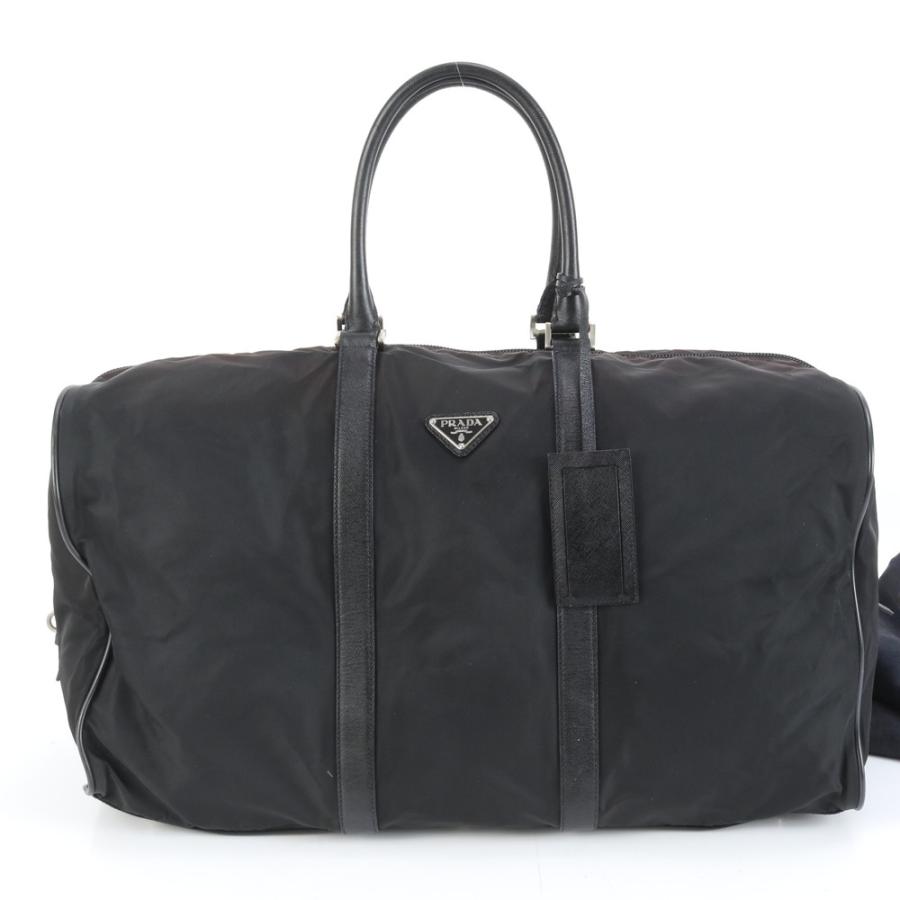 美品 プラダ テスート ナイロン サフィアーノ レザー 三角ロゴ