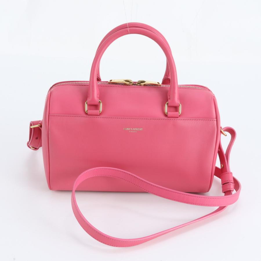 美品 サンローラン パリ ベイビーダッフル レザー 2WAY ショルダー 