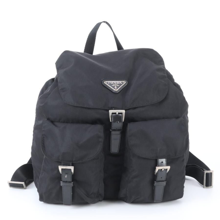 極美品 プラダ テスート ナイロン トライアングルロゴ レザー リュック