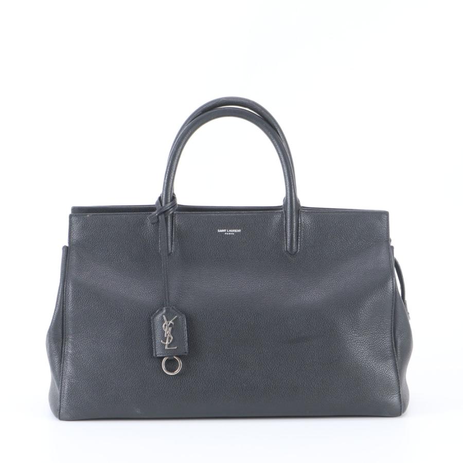 極美品 YSL サンローラン パリ カバ リヴゴーシュ レザー ハンドバッグ 