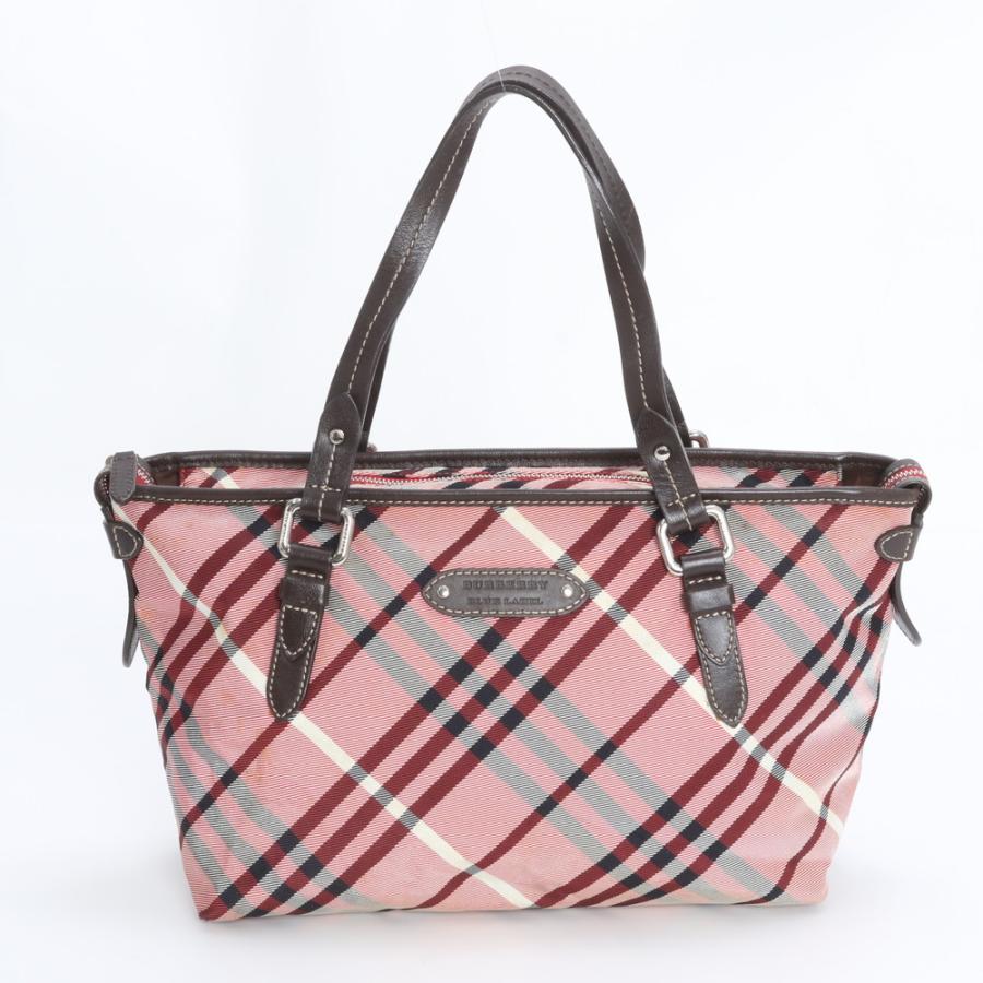 BURBERRY ノバチェック トートバッグ キャンバス レザー レディース 