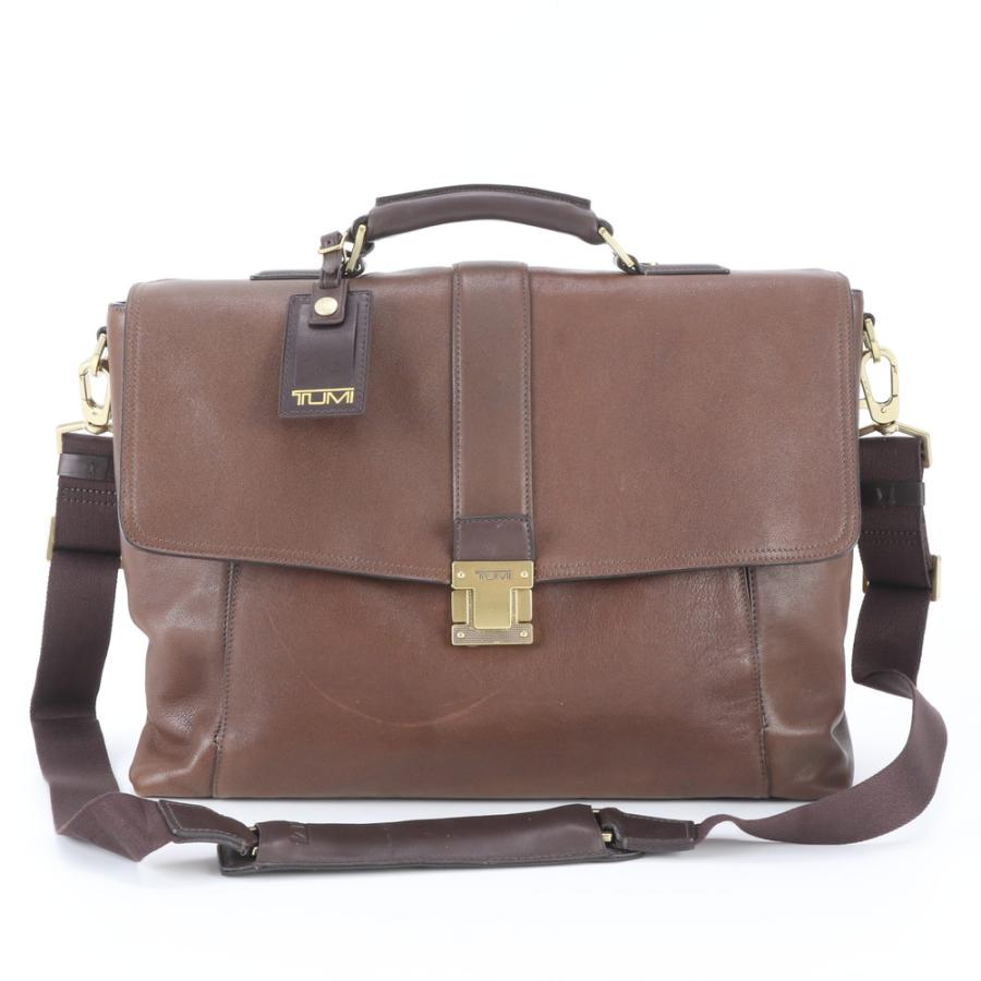 極美品 TUMI トゥミ トレーサータグ付 レザー 2WAY ビジネス バッグ 