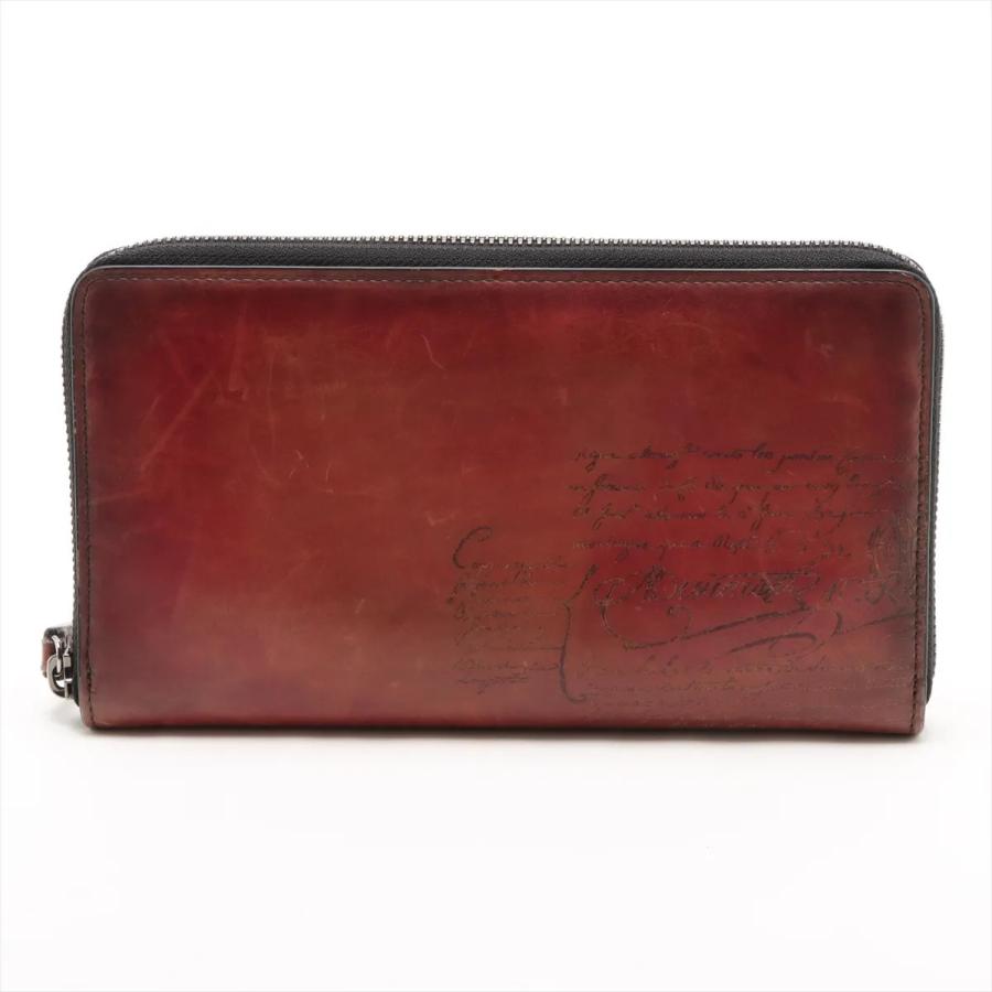 美品 ベルルッティ カリグラフィ レザー 長財布 ウォレット ラウンド