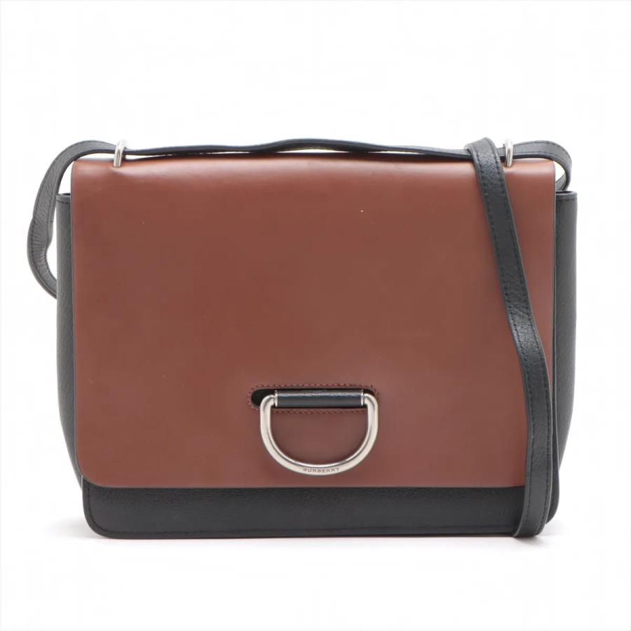 極美品 バーバリー Dリング クロスボディ レザー 2WAY ショルダー 