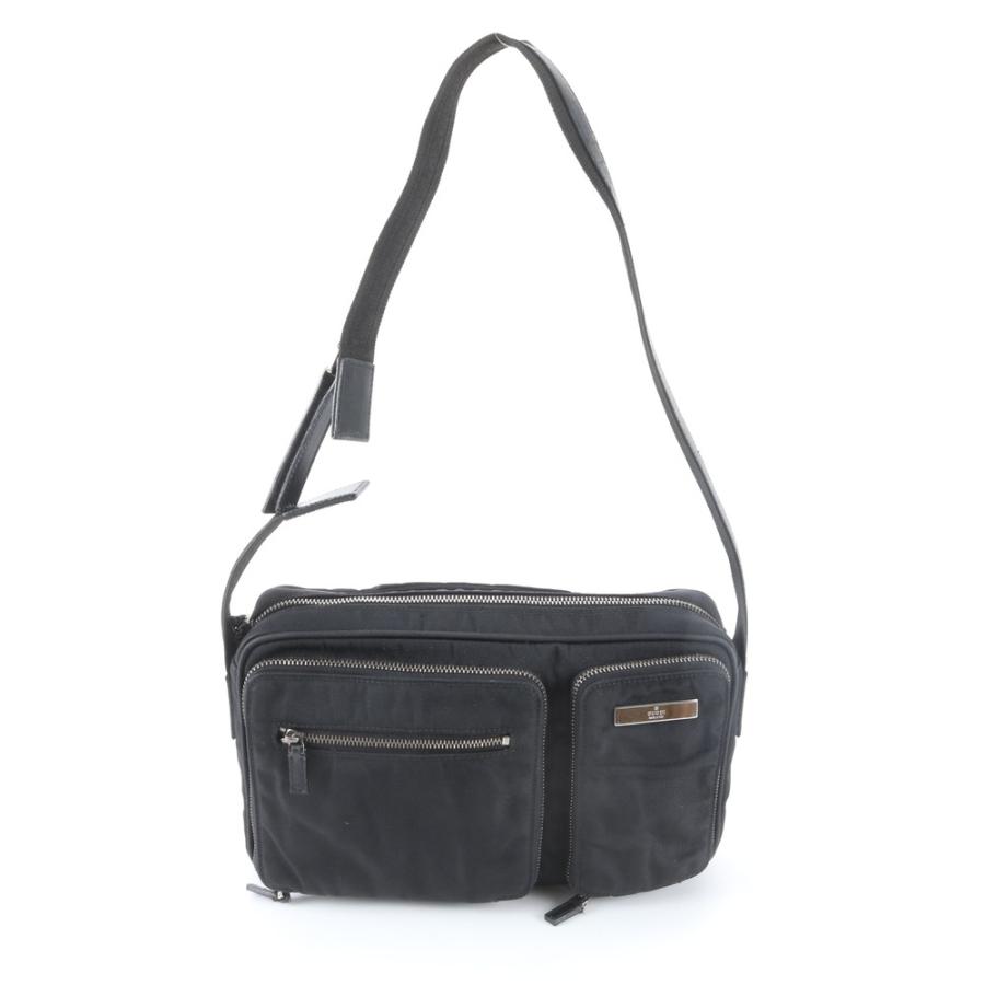 美品 グッチ 001 3335 レザー ナイロン ショルダーバッグ 