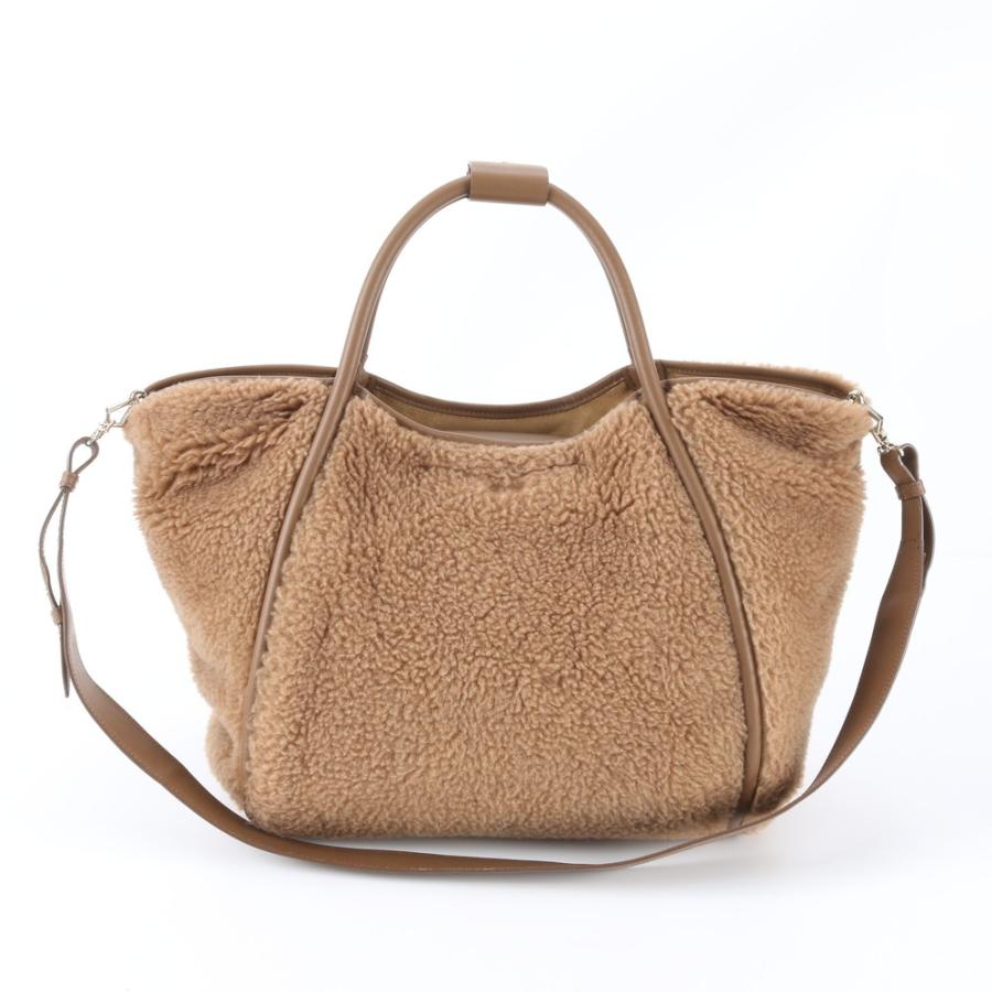 極美品 MaxMara マックスマーラ テディベア 2WAY ショルダーバッグ 