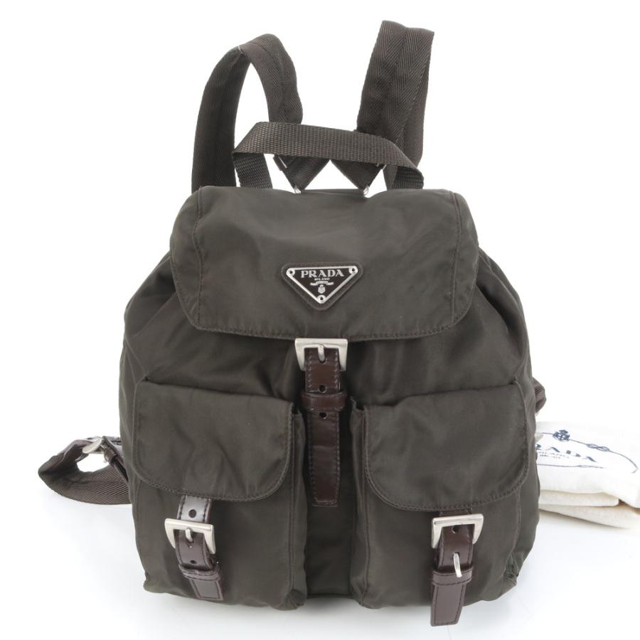 美品 PRADA プラダ リュック 三角ロゴ テスートナイロン ブラック 美品 プラダ テスート ナイロン 三角ロゴ レザー リュックサック