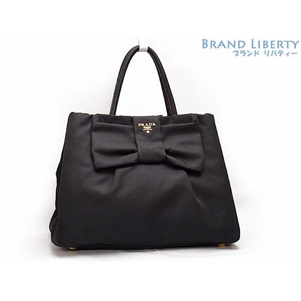 【極美品】プラダ トートバッグ リボン メタルロゴ レディース BN1601 極美品】プラダ トートバッグ リボン メタルロゴ レディース BN1601