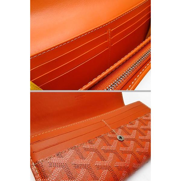 GOYARD（ゴヤール） 美品 ヴァレンヌ 二つ折り長財布 オレンジ PVC