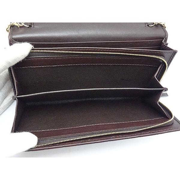 グッチシマ 未使用 グッチ シマ Gチャーム付 チェーンウォレット 二