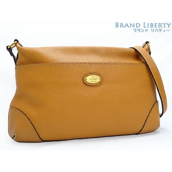 【美品】FENDI フェンディ ショルダーバッグ セレリア レザー 斜め掛け FENDI フェンディ セレリア ショルダーバッグ レザー ブラウン ユニ