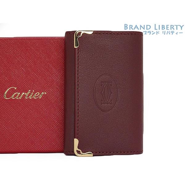 人気のファッションブランド 新古品 カルティエ マスト ドゥ カルティエ 6連 キーケース キーリング キーホルダー ボルドー カーフレザー L 財布 帽子 ファッション小物 Savannah Osc Com