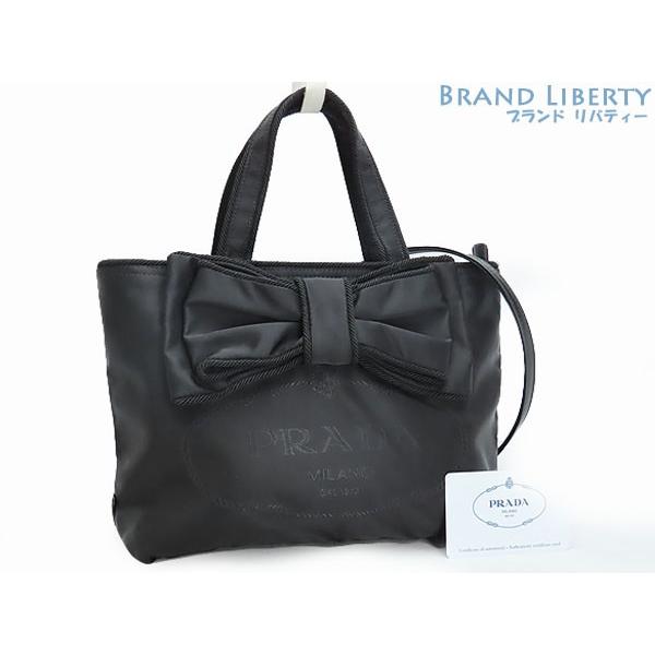PRADA（プラダ） 未使用 ロゴジャガード ナイロン リボン 2WAY トート 