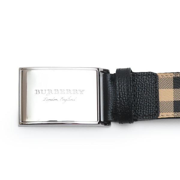 バーバリー ベルト ヘイマーケットチェック プレートバックル100サイズ BURBERRY（バーバリー） 新品 プローサム ヘイマーケットチェック