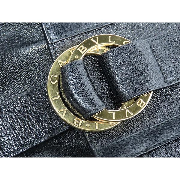 BVLGARI（ブルガリ） 美品 ドッピオトンド レザー ハンドバッグ  