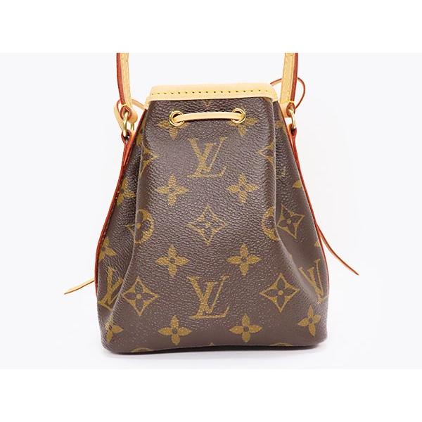 新古品 ルイヴィトン モノグラム ナノ・ノエ 巾着型 ショルダーバッグ