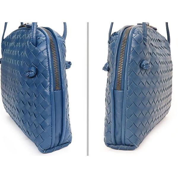 BOTTEGA VENETA ボッテガ ヴェネタ イントレチャート ノディーニ ショルダーバッグ ポシェット 斜め掛け レザー ブルー 青 245354 BOTTEGA VENETA（ボッテガ・ヴェネタ） 未使用 ボッテガ ヴェネタ