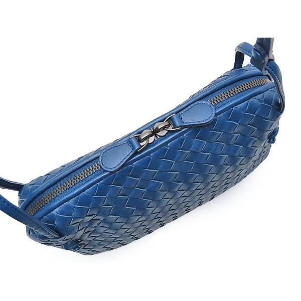 BOTTEGA VENETA ボッテガ ヴェネタ イントレチャート ノディーニ ショルダーバッグ ポシェット 斜め掛け レザー ブルー 青 245354 BOTTEGA VENETA（ボッテガ・ヴェネタ） 未使用 ボッテガ ヴェネタ