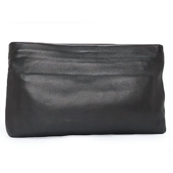 思わず買いたくなる！プラダ ナッパ レザー ダブルクラッチ セカンドバッグ ポーチ クラッチバッグ ブラック ラムレザー BP0635 むくみ対応