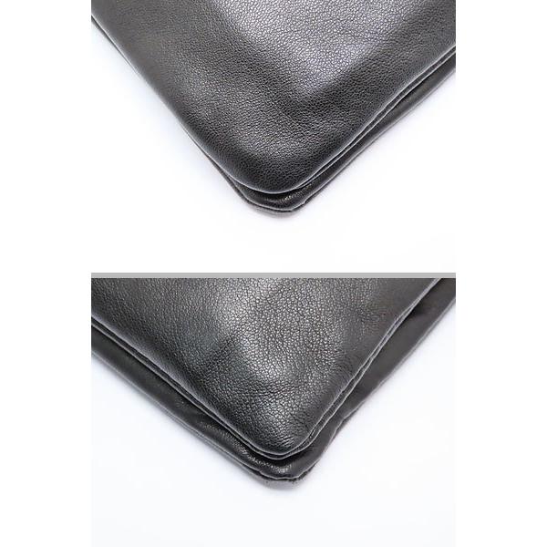 思わず買いたくなる！プラダ ナッパ レザー ダブルクラッチ セカンドバッグ ポーチ クラッチバッグ ブラック ラムレザー BP0635 むくみ対応