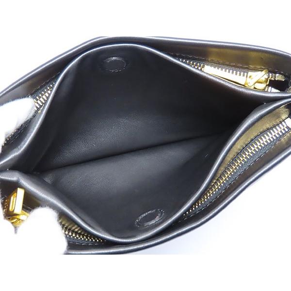 思わず買いたくなる！プラダ ナッパ レザー ダブルクラッチ セカンドバッグ ポーチ クラッチバッグ ブラック ラムレザー BP0635 むくみ対応