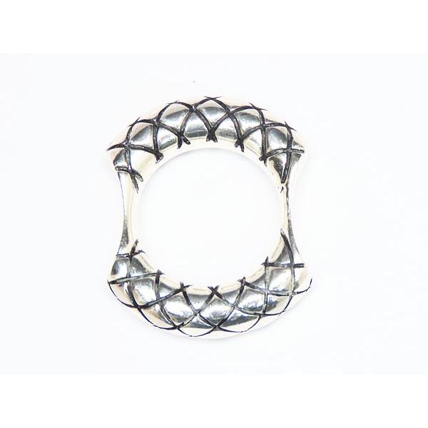 美品 ボッテガ ヴェネタ イントレチャート ダブルカット シルバー