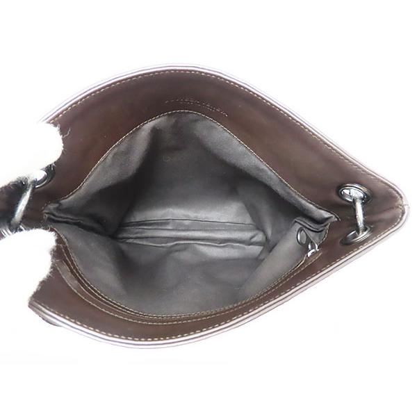 BOTTEGA VENETA イントレチャート レザー ボディバッグ グレージュ BOTTEGA VENETA（ボッテガ・ヴェネタ） 美品 ボッテガ ヴェネタ