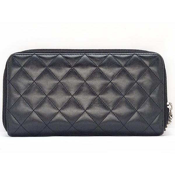 CAMBON シャネル カンボンライン ココマーク ラウンドファスナー長財布